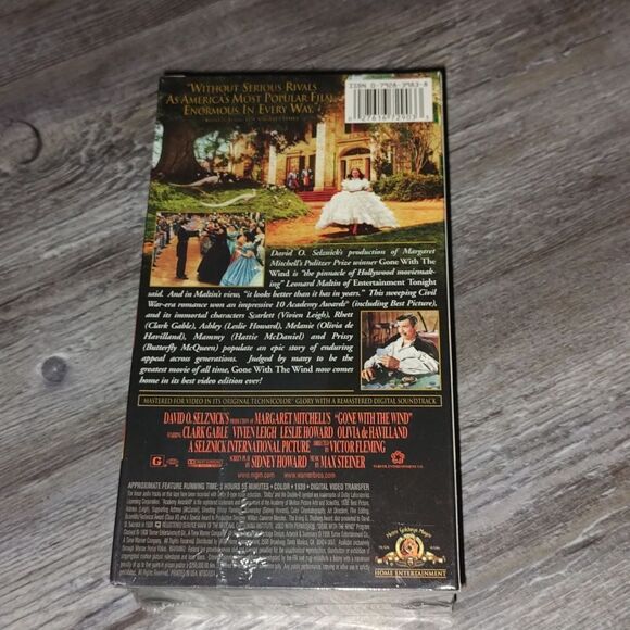 GONE WITH THE WIND VHS TAPE SEALED BRAND NEW CLARK GABLE VIVIEN LEIGH MCDANIEL - Picture 3 of 4